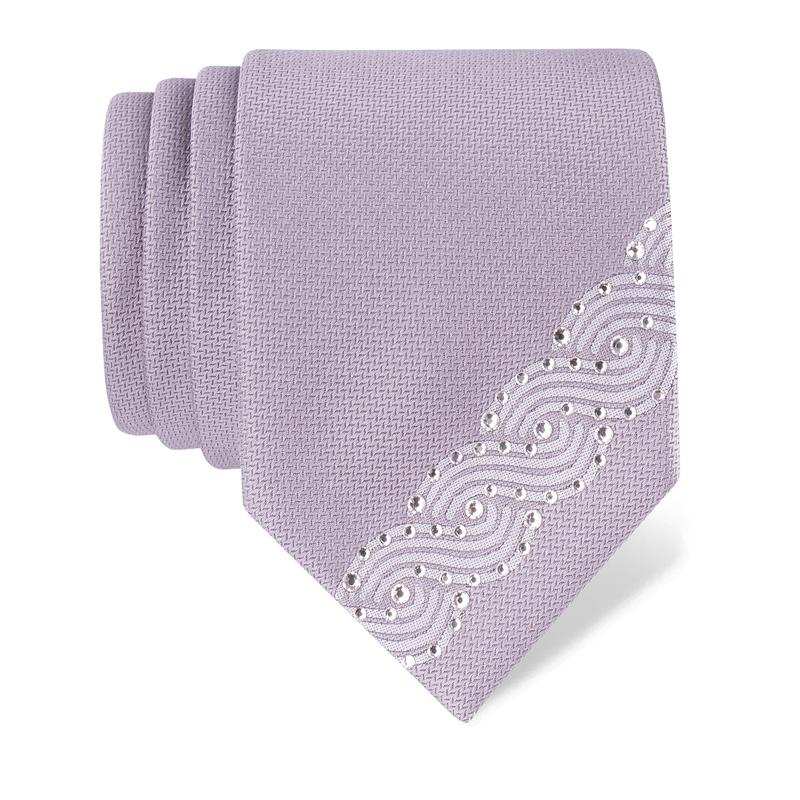 Cravat CROATA Kristal Thematic  Braiding Silver  Silk 100%, High quality chrystals  