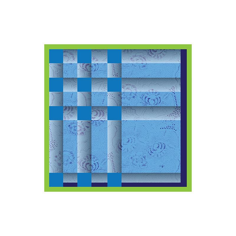 Scarf CROATA Brijuni Thematic Limited edition Folk embroidery Grey  Silk 100%  