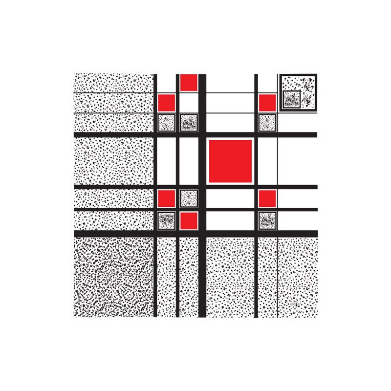 Scarf CROATA Brijuni Thematic Scarf, thematic Dalmatian dog White  Silk 100%  