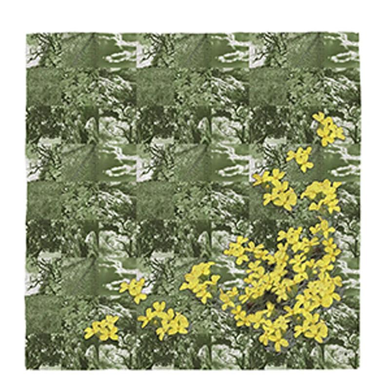 Scarf CROATA Dubrovnik Thematic  Velebit mountain Green  Wool 48%, Silk 35%, Cashmere 17%  