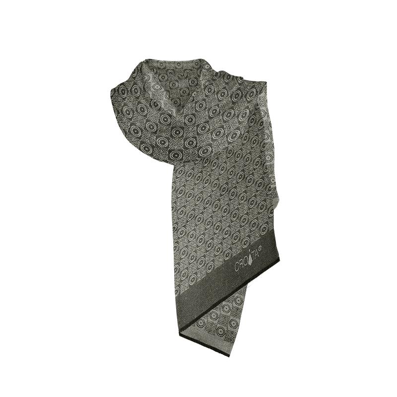 Shawl CROATA Thematic Shawl, thematic Braiding Ochre  Wool 100%  