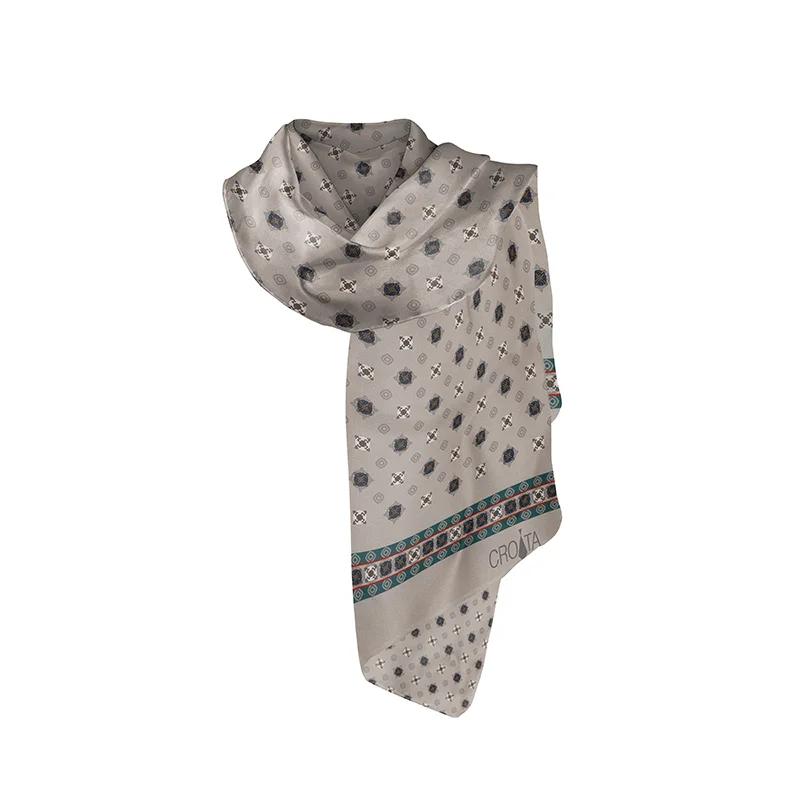 Shawl CROATA Thematic  Braiding Beige  Silk 100%  