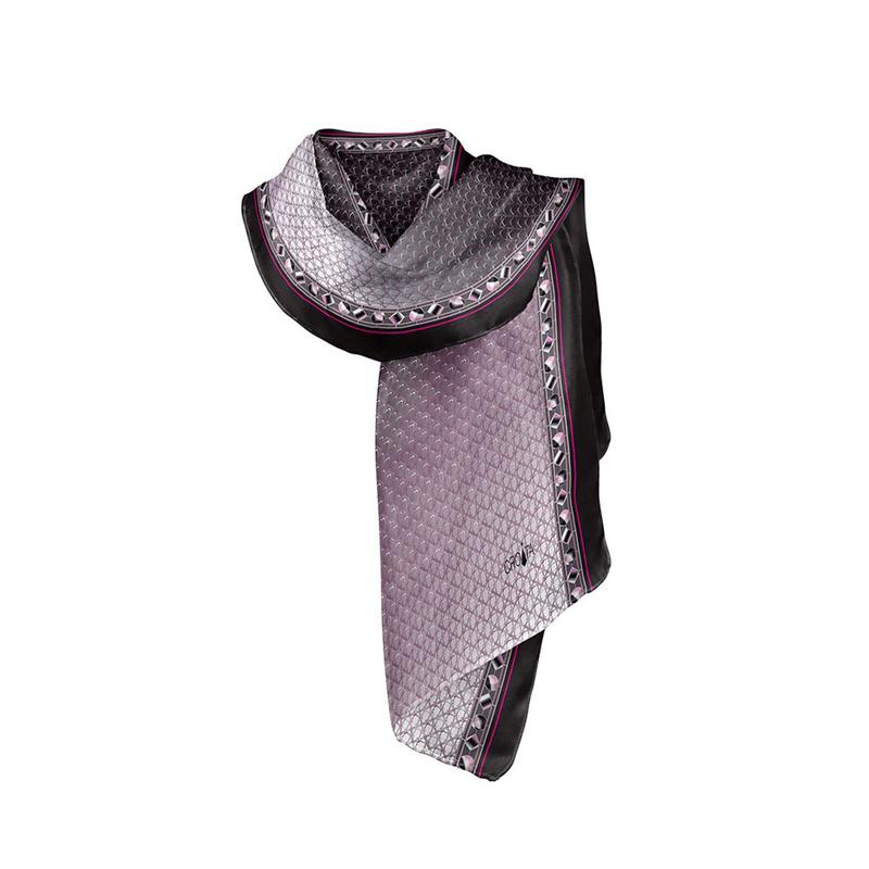 Shawl CROATA Thematic Shawl, thematic Zagreb cathedral Pink  Silk 100%  