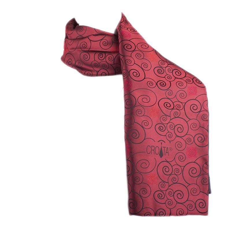Stola CROATA Thematic Limited edition Braiding Wine red  Silk 100%  