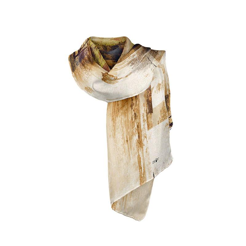 Shawl CROATA Brijuni Thematic Limited edition Lace Gold  Silk 100%  