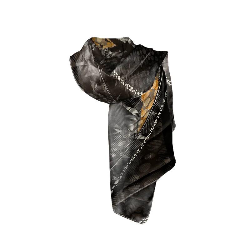 Shawl Brijuni Thematic  Dalmatian dog Black  Silk 100%  