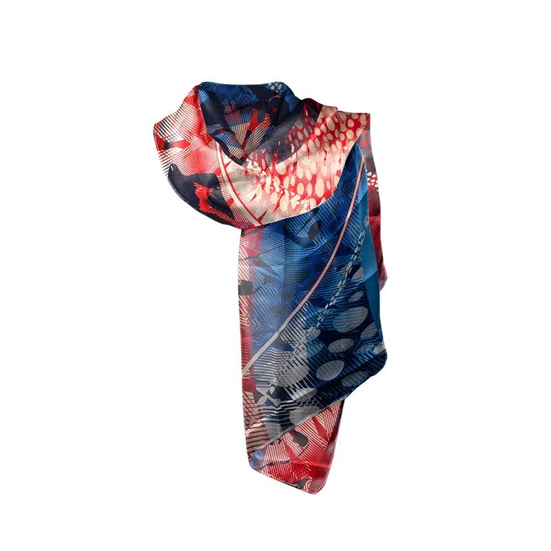 Shawl Brijuni Thematic  Dalmatian dog Red  Silk 100%  