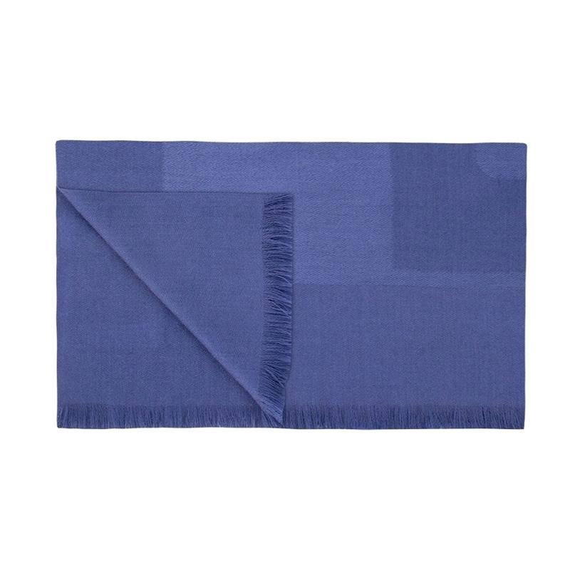 Shawl CROATA Dubrovnik Thematic Limited edition Braiding Blue  Cashmere 100%  