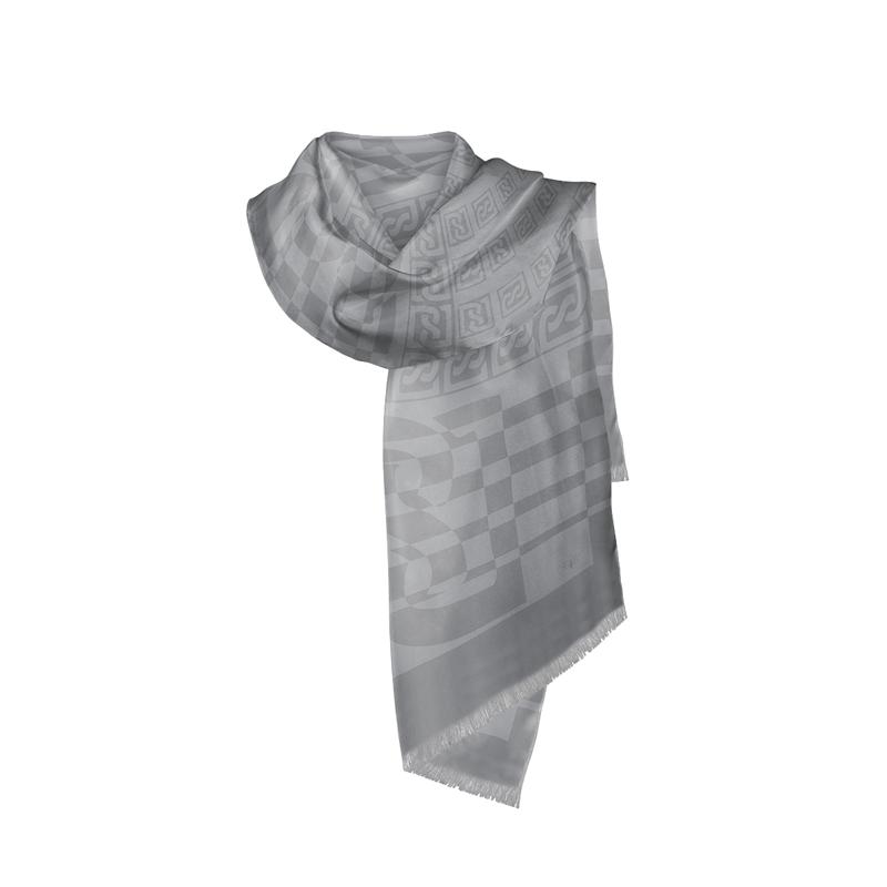 Shawl CROATA Dubrovnik Thematic Limited edition Braiding Grey  Cashmere 100%  