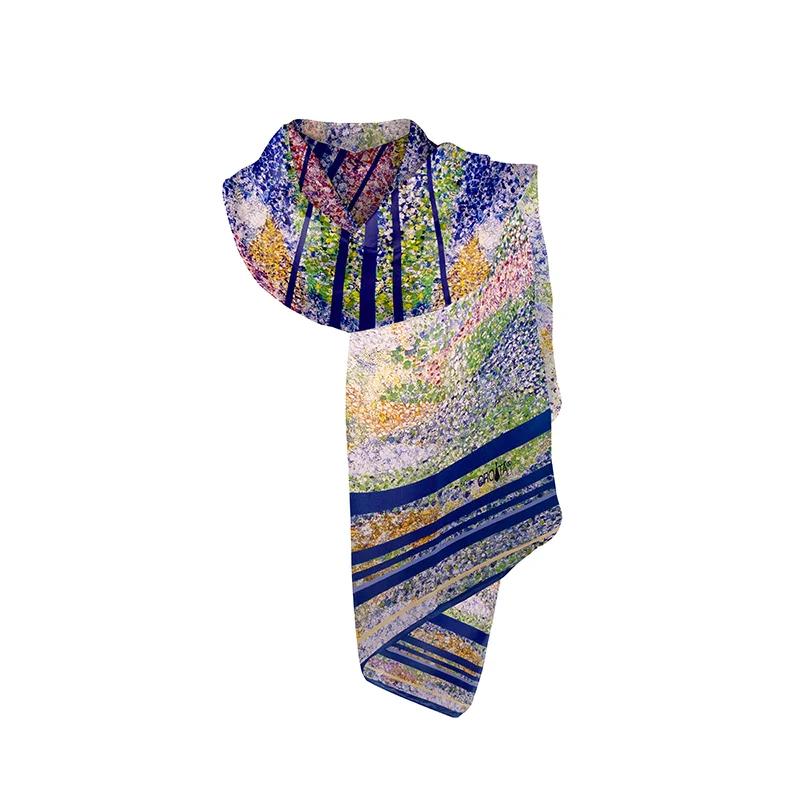 Shawl CROATA Art Thematic   Yellow  Silk 100%  