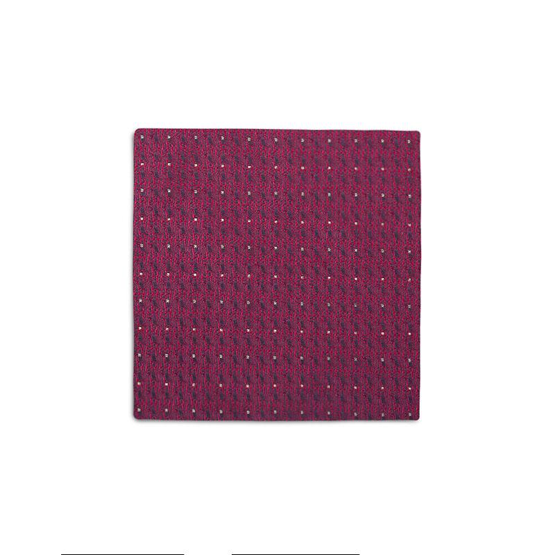 Pocket square CROATA AuHRum Thematic Limited edition Glagolitic alphabet Wine red  Silk 93%, Metalized silk thread (gold) limited 7%  