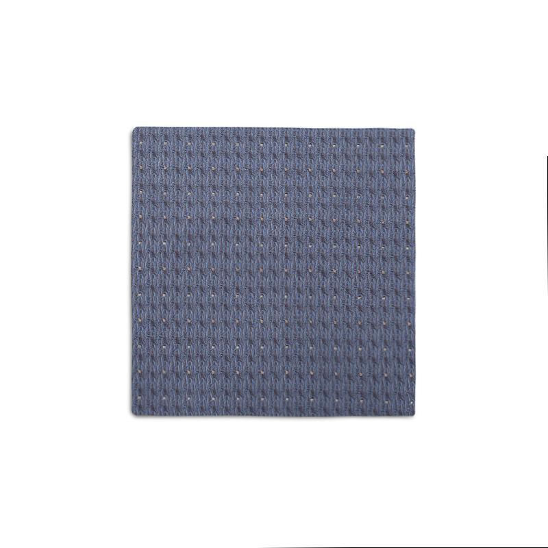 Pocket square CROATA AuHRum Thematic Limited edition Glagolitic alphabet Grey  Silk 93%, Metalized silk thread (gold) limited 7%  