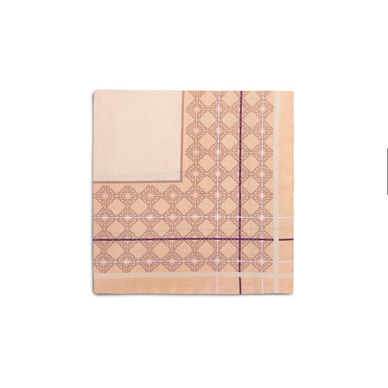 Pocket square CROATA Clasicum Thematic Thematic Braiding Yellow  Silk 100%  