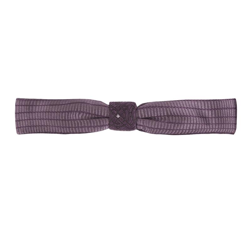 Bow tie CROATA Clasicum Thematic Pre-tied bow tie Braiding Lilac  Silk 100%  