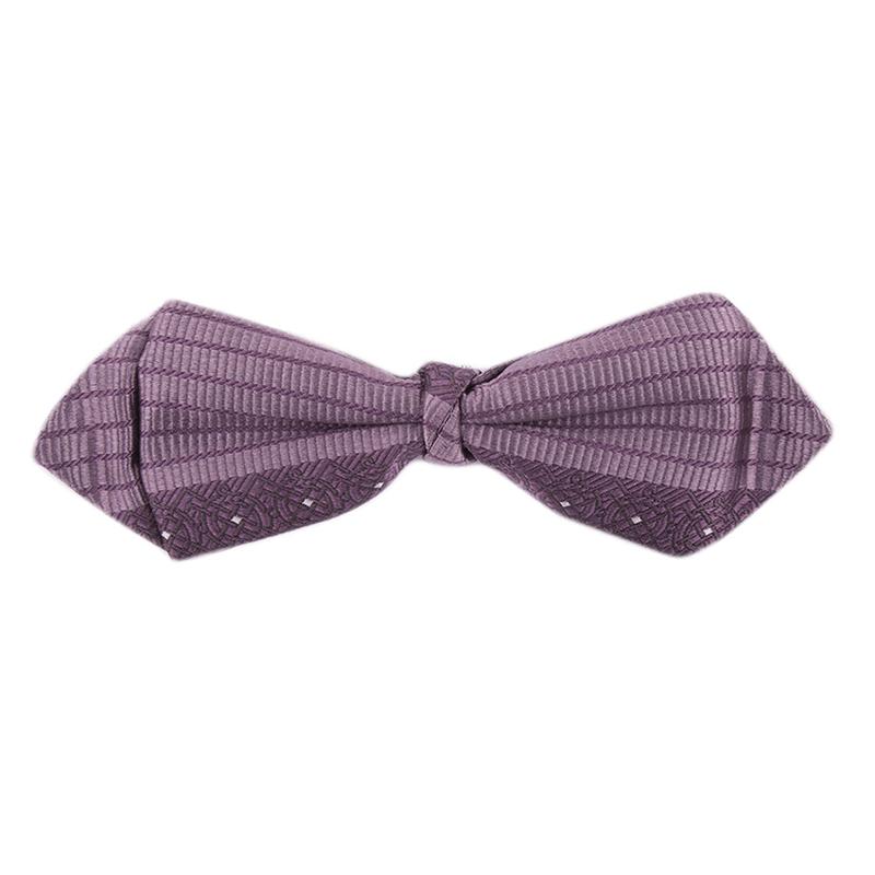 Bow tie CROATA Clasicum Thematic Pre-tied bow tie Braiding Lilac  Silk 100%  