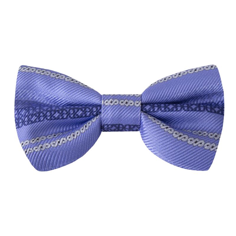 Bow tie CROATA Clasicum Thematic Pre-tied bow tie Braiding and glagolitic alphabet Lilac  Silk 100%  
