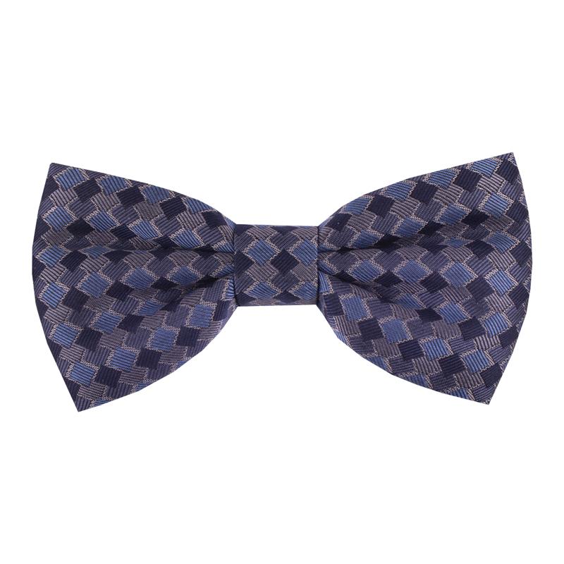 Bow tie CROATA Clasicum Thematic Pre-tied bow tie Squares Grey  Silk 100%  