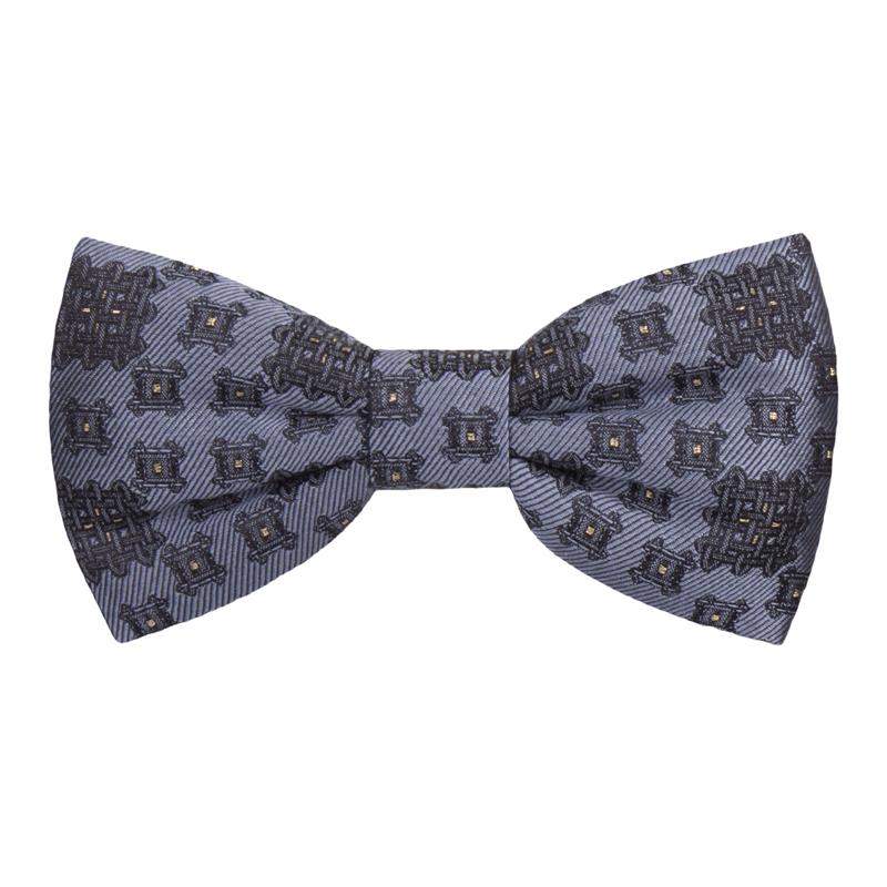 Bow tie CROATA AuHRum Thematic  Braiding Light blue  Silk 87%,Metalized silk thread(gold)13%  
