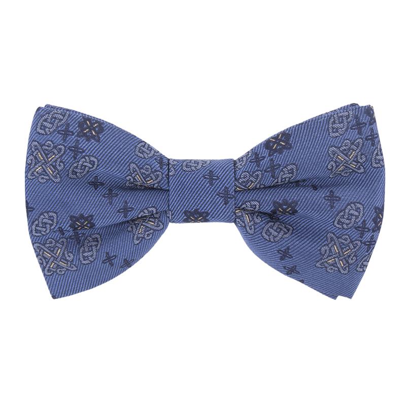 Bow tie CROATA AuHRum Thematic  Braiding Blue  Silk 89%, Metalized silk thread (gold) limited 11%  