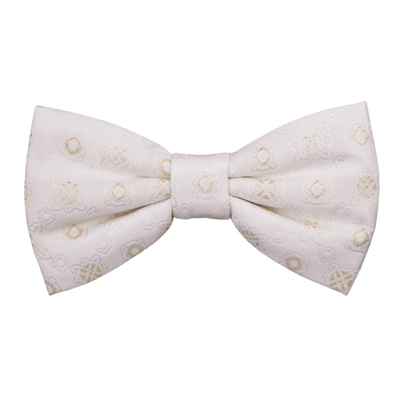 Bow tie CROATA AuHRum Thematic  Braiding Beige  Silk 80%, Golden laminated silk thread 20%  