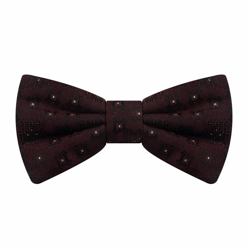 Bow tie CROATA AuHRum Thematic  Braiding Wine red  Silk 87%,Metalized silk thread(gold)13%  
