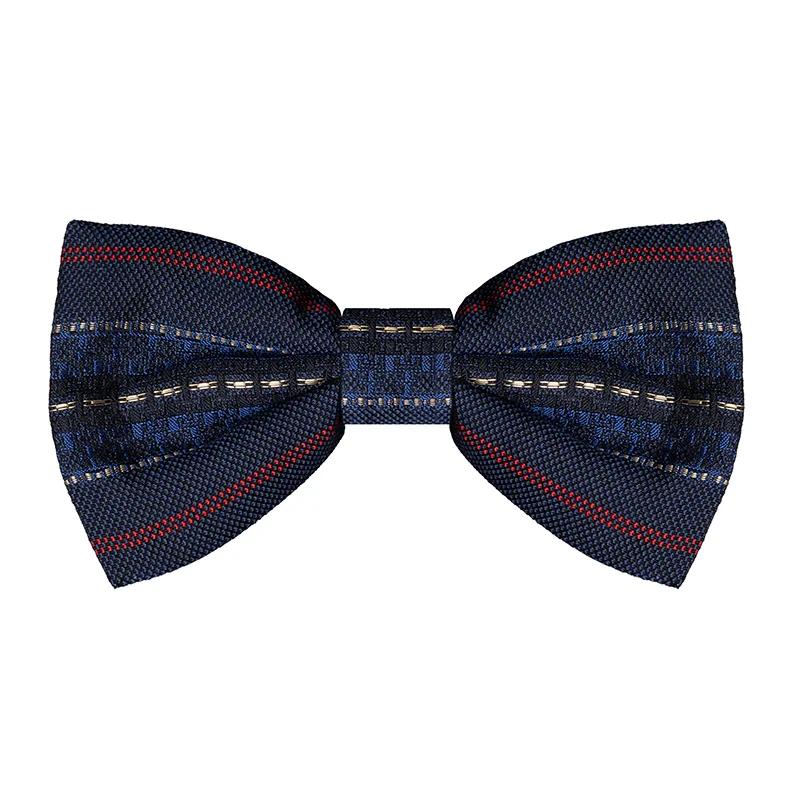 Bow tie CROATA AuHRum Thematic  Glagolitic alphabet Dark blue  Silk 95%, Metalized fiber (gold)5%  