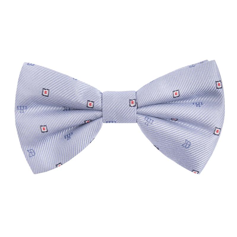 Bow tie CROATA Brijuni Thematic  Glagolitic alphabet Grey  Silk 100%  