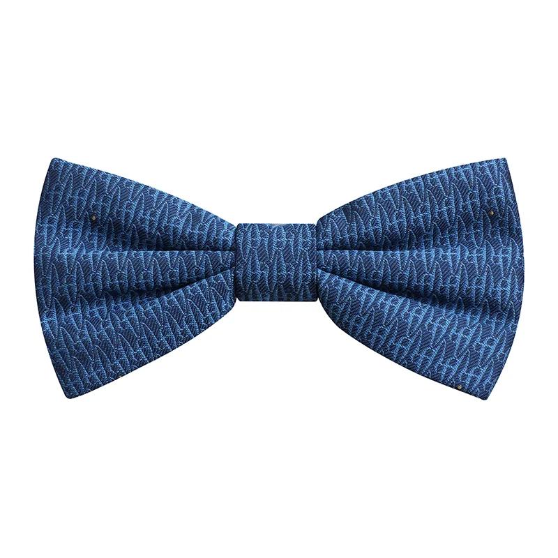 Bow tie CROATA Brijuni Thematic  Glagolitic alphabet Blue  Silk 100%  