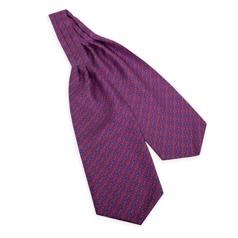 Ascot CROATA Thematic Thematic Glagolitic alphabet Wine red  Silk 100%  