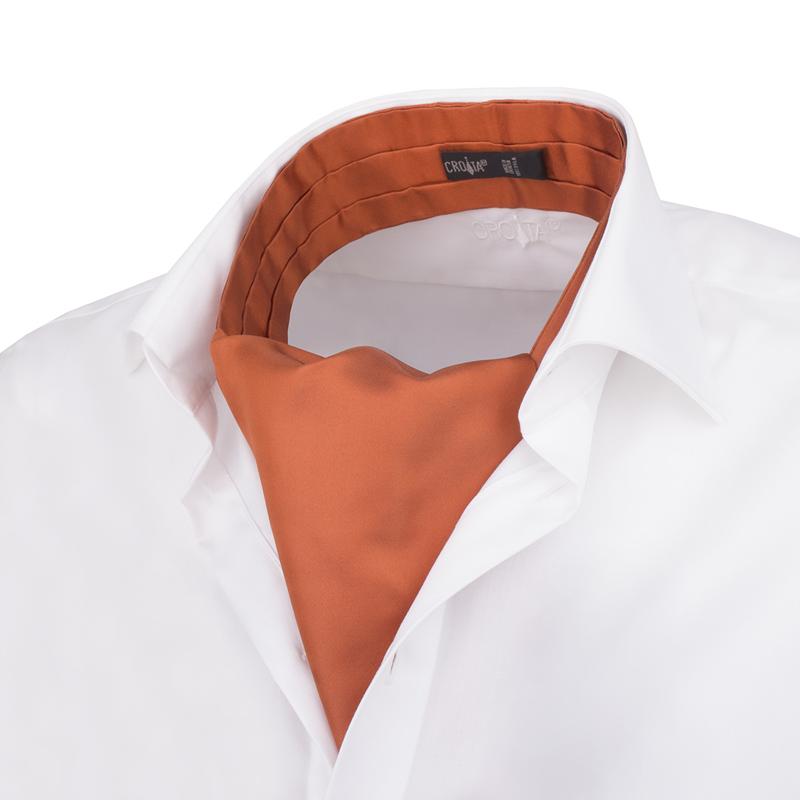 Ascot CROATA Classic Classic Solid Brick orange  Silk 100%  