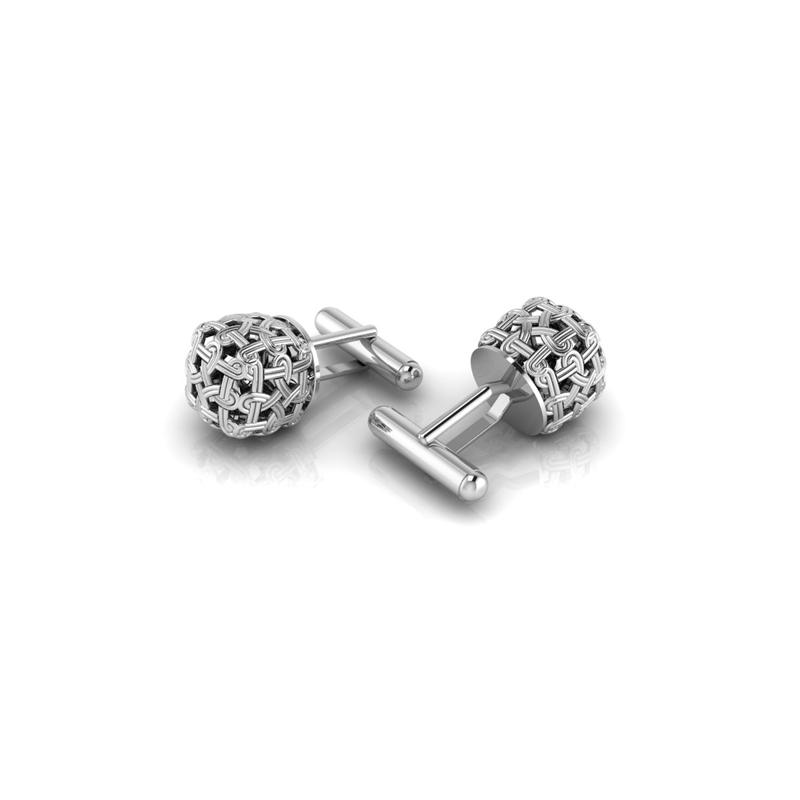 Cufflinks CROATA Thematic Thematic Braiding Silver  Silver 925  