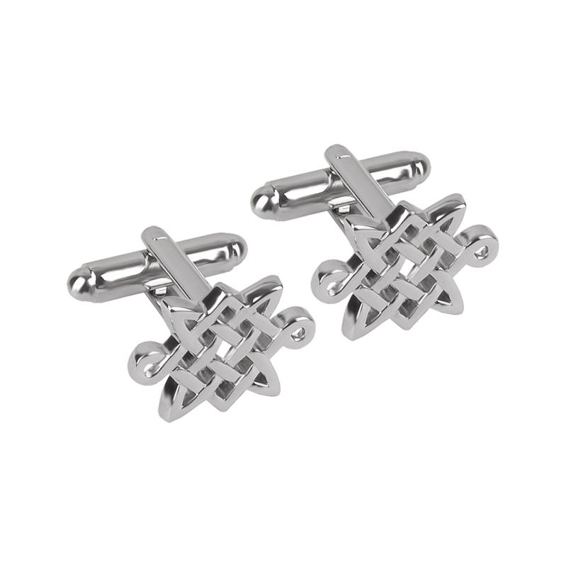 Cufflinks CROATA Thematic Thematic Braiding Silver  Base metal coated with non-noble metal  