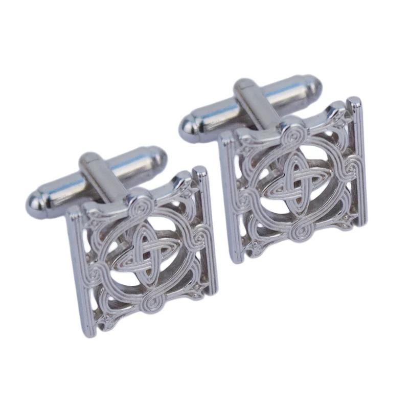 Cufflinks CROATA Thematic  Braiding Silver  Base metal coated with non-noble metal  