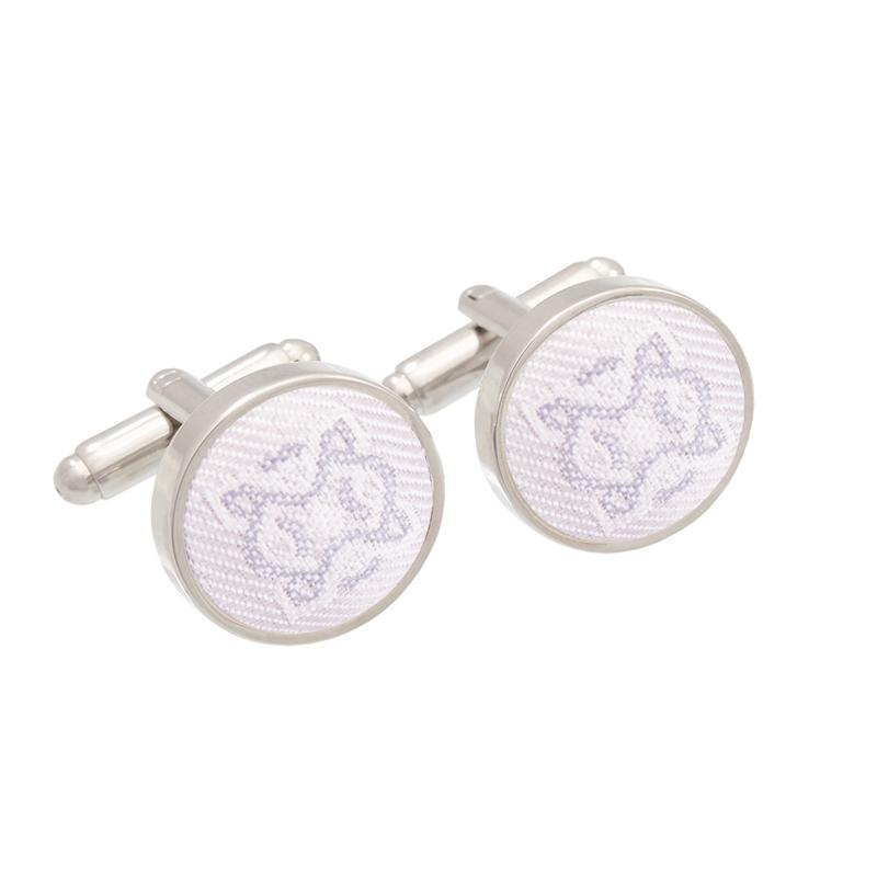 Cufflinks CROATA Thematic  Braiding Light grey  Silk 100%  