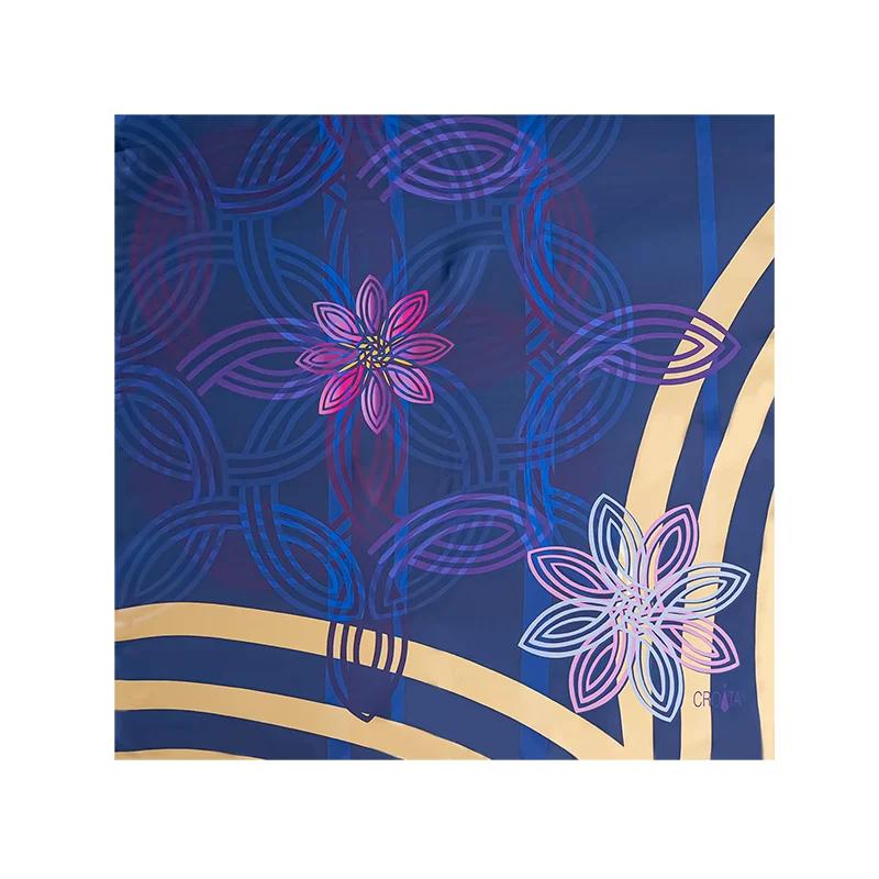 Small scarf CROATA Thematic  Braiding Purple  Silk 100%  