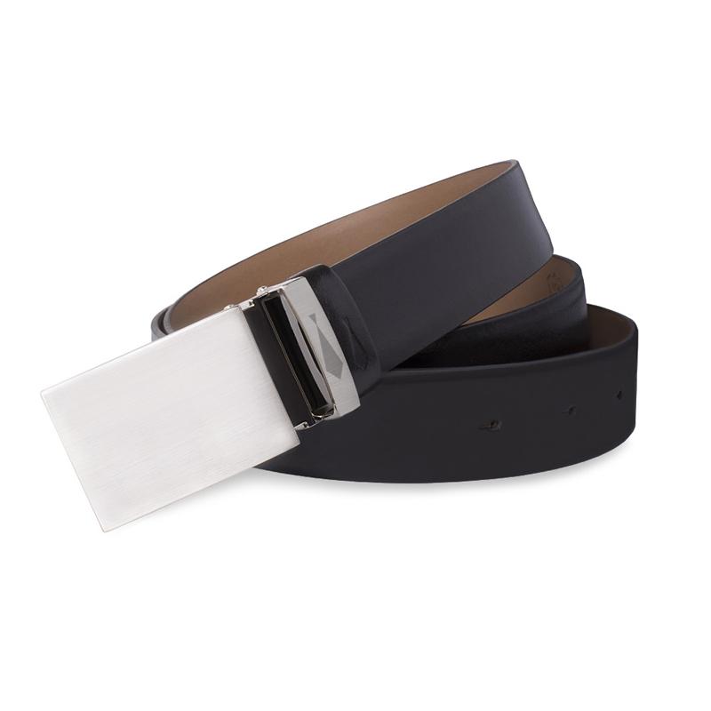 Belt CROATA CROATA Classic Pin buckle Solid Black  Leather 100%  