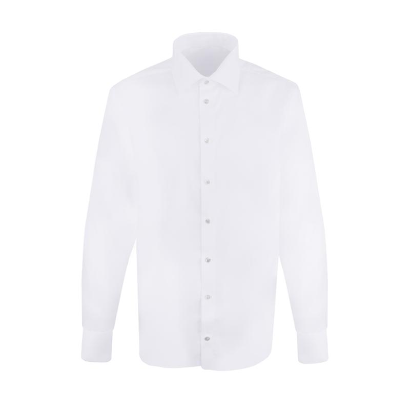 Dress shirt CROATA Elementum Classic Slim Solid White  Cotton 100%  Long sleeve