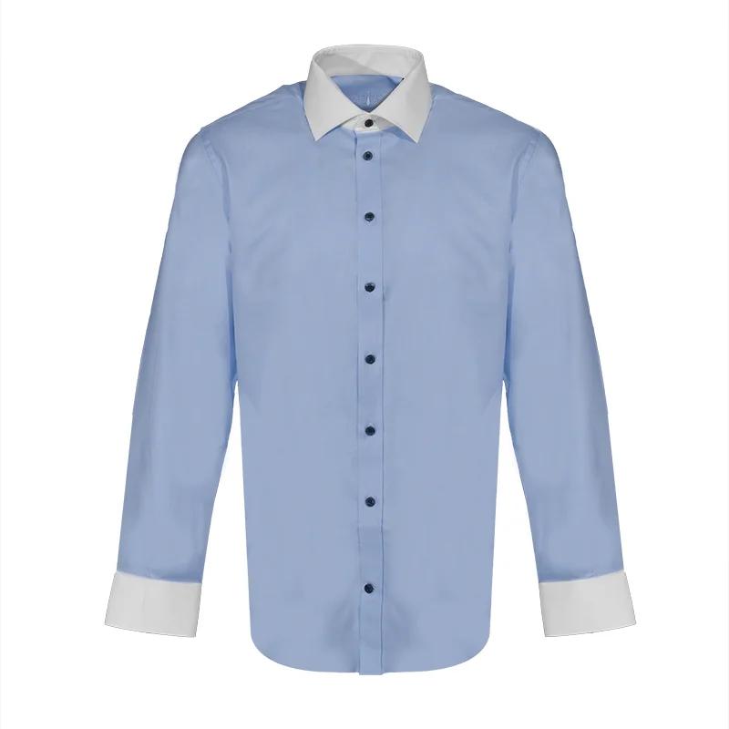 Dress shirt CROATA Trend Classic Slim Lines Light blue  Cotton 100%  Long sleeve