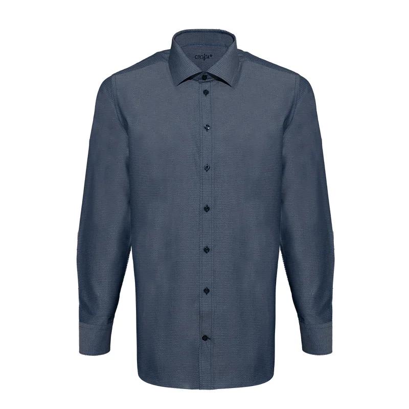 Dress shirt CROATA Trend Classic Slim Other Dark blue  Cotton 100%  Long sleeve