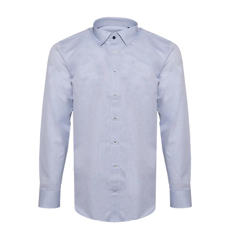 Dress shirt CROATA Trend Classic Tailored Dots White  Cotton 100%  Long sleeve