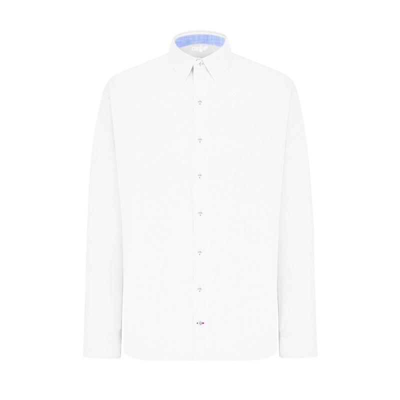 Dress shirt CROATA Brijuni non-wrinkle Classic Slim Solid White  Cotton 100%  Long sleeve