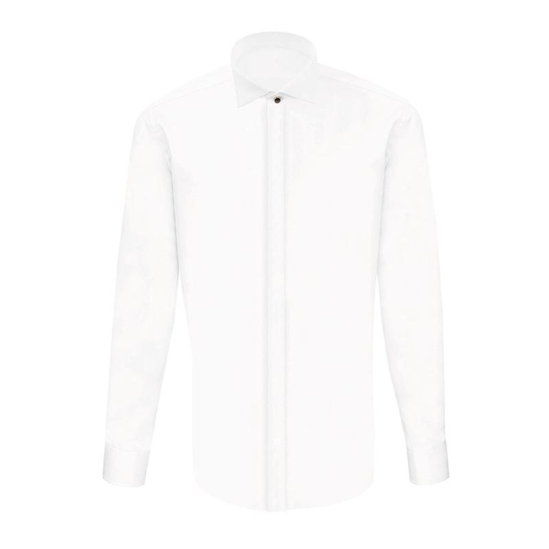Dress shirt CROATA Festum Classic Slim Solid White  Cotton 100%  Long sleeve