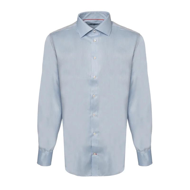 Dress shirt CROATA Brijuni Classic Slim Small shapes Light blue  Cotton 100%  Long sleeve