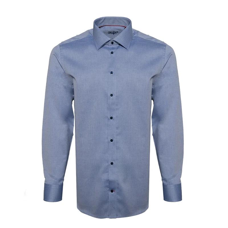 Dress shirt CROATA Brijuni Classic Slim Small shapes Dark blue  Cotton 100%  Long sleeve