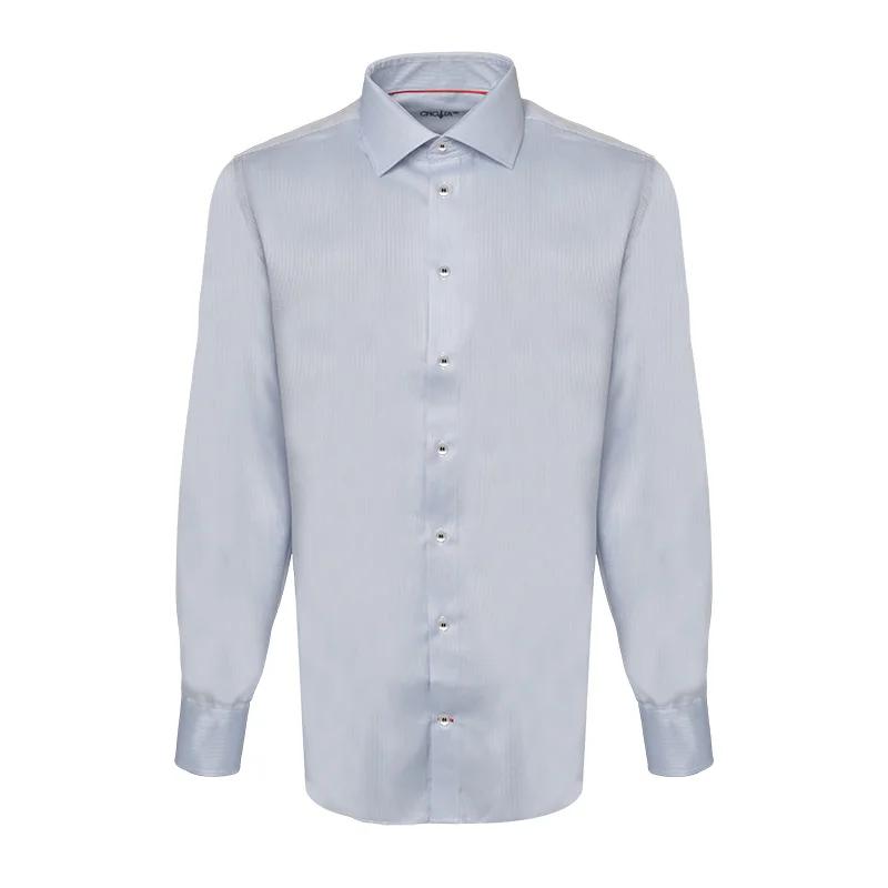 Dress shirt CROATA Brijuni Classic Regular Small shapes Light blue  Cotton 100%  Long sleeve
