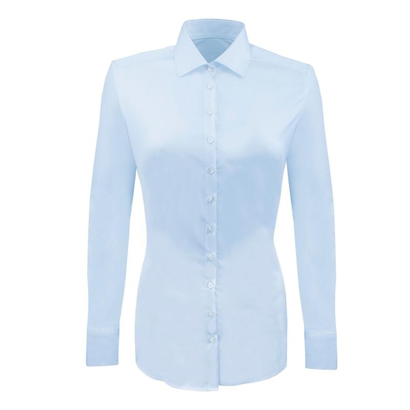 Dress shirt CROATA Fem Classic Tailored Regimental Light blue  Cotton 80%, Polyamide 16%, Elastine 4%  Long sleeve