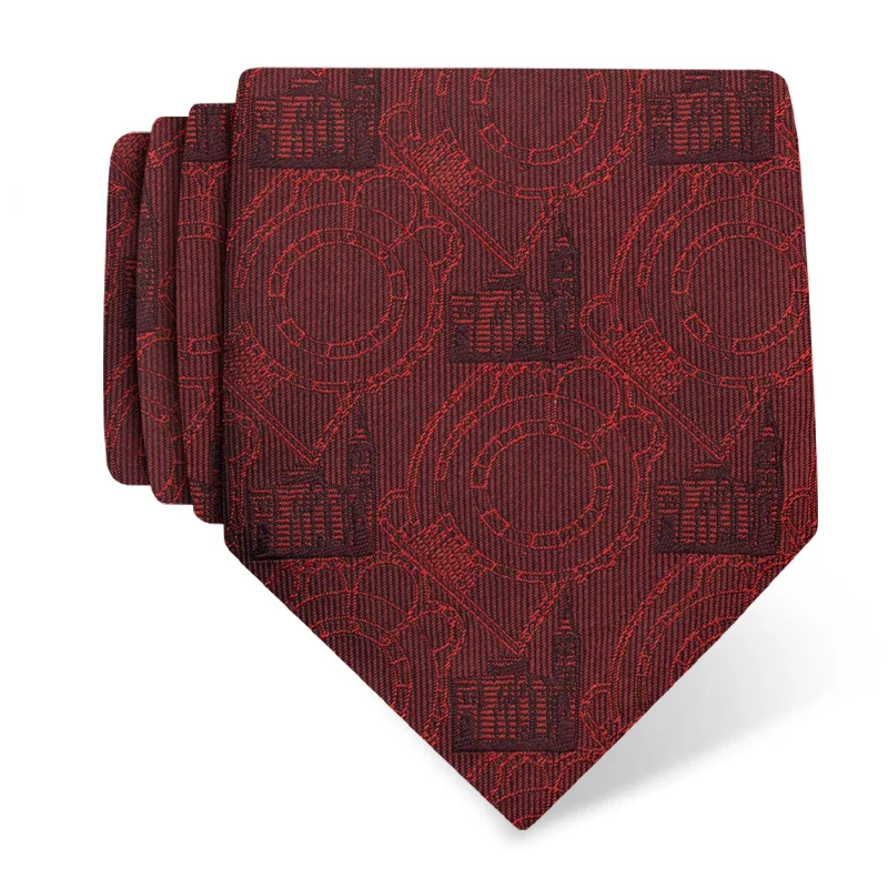 Cravat CROATA Thematic  Zadar Wine red  Silk 100%  