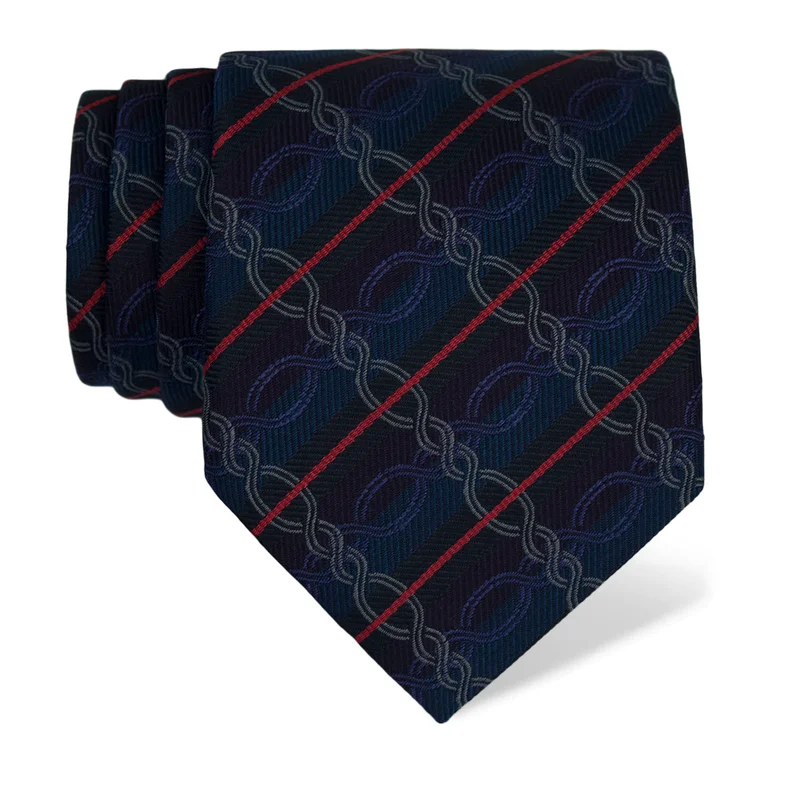Cravat CROATA Brijuni Thematic  Braiding Dark blue  Silk 100%  