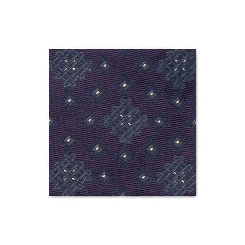 Cravat CROATA AuHRum Thematic  Braiding Purple  Silk 87%,Metalized silk thread(gold)13%  Short sleeve