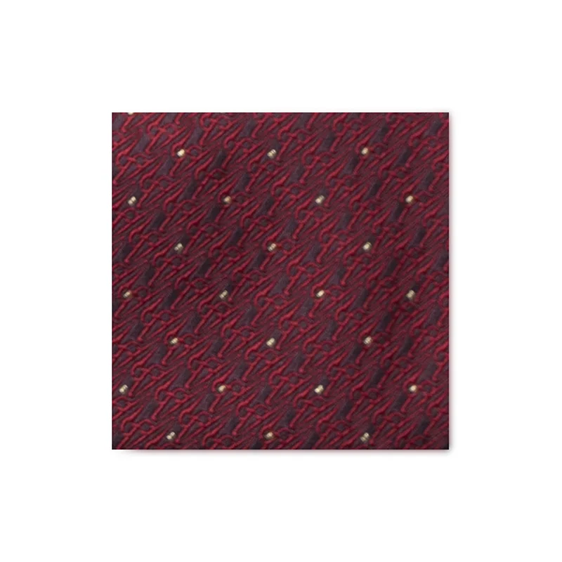 Cravat CROATA AuHRum Thematic  Glagolitic alphabet Wine red  Silk 93%, Metalized silk thread (gold) limited 7%  